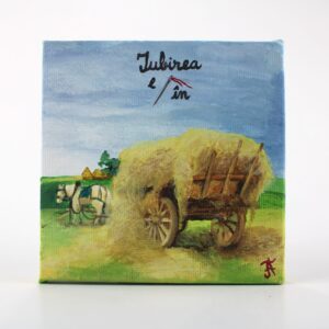 Mini Tablou - Acul in carul cu fân