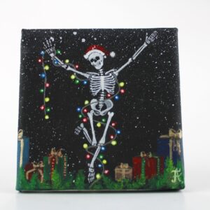 Mini Tablou - Merry Skeleton Gifts