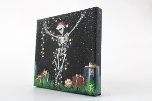 Mini Tablou - Merry Skeleton Gifts - imagine 3