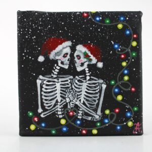 Mini Tablou - Merry Skeleton Couple