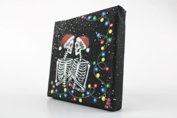 Mini Tablou - Merry Skeleton Couple - imagine 3
