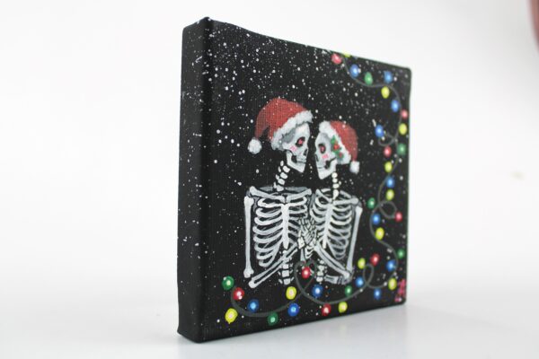 Mini Tablou - Merry Skeleton Couple - imagine 2