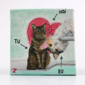 Mini tablou - Purrfect Couple