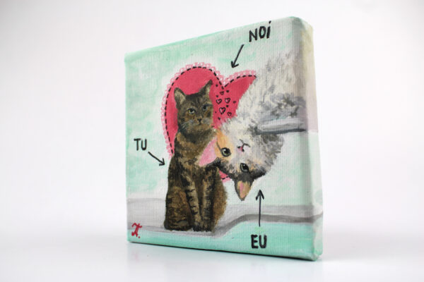 Mini tablou - Purrfect Couple - Image 3
