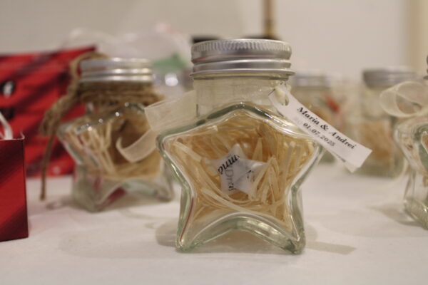 Mărturie Nuntă - Borcan Star Jar - Steluță Transparentă